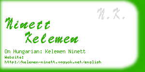 ninett kelemen business card